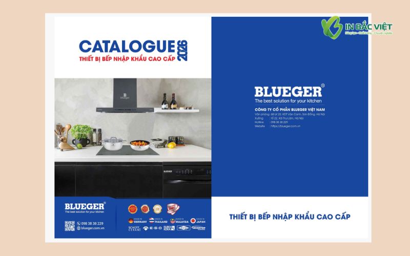 Thiết kế catalogue thiết bị bếp nhập khẩu cao cấp Blueger