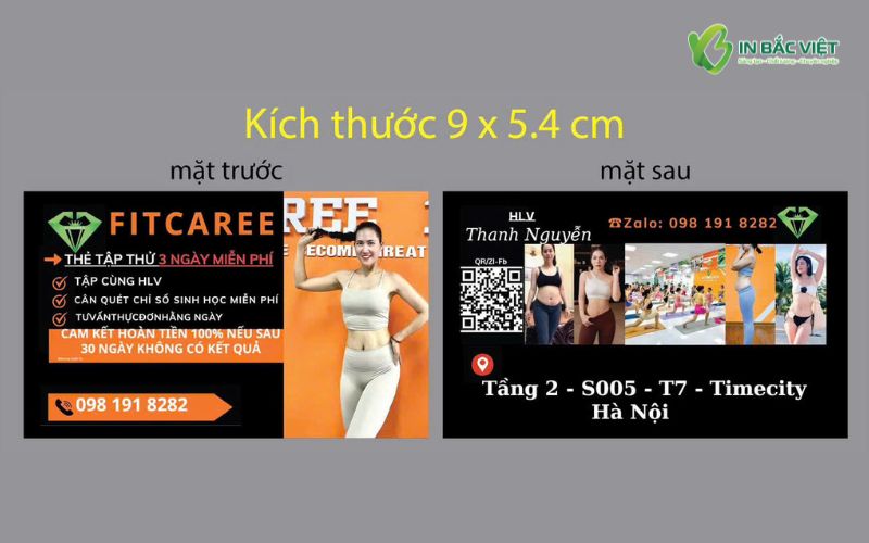Thiết kế Voucher phòng tập theo kích thước và yêu cầu riêng