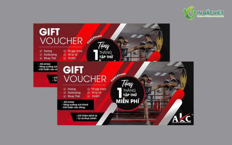 Mẫu Voucher tập Boxing, Kickboxing, Muay Thái và Kickfit thiết kế mạnh mẽ