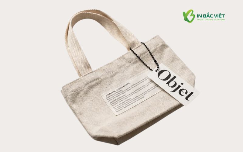 Mẫu Tag treo túi canvas thiết kế tối giản, hiện đại