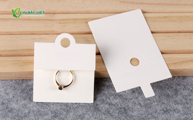 Mẫu thẻ Tag nhẫn thiết kế đơn giản, tinh tế dành cho cửa hàng trang sức