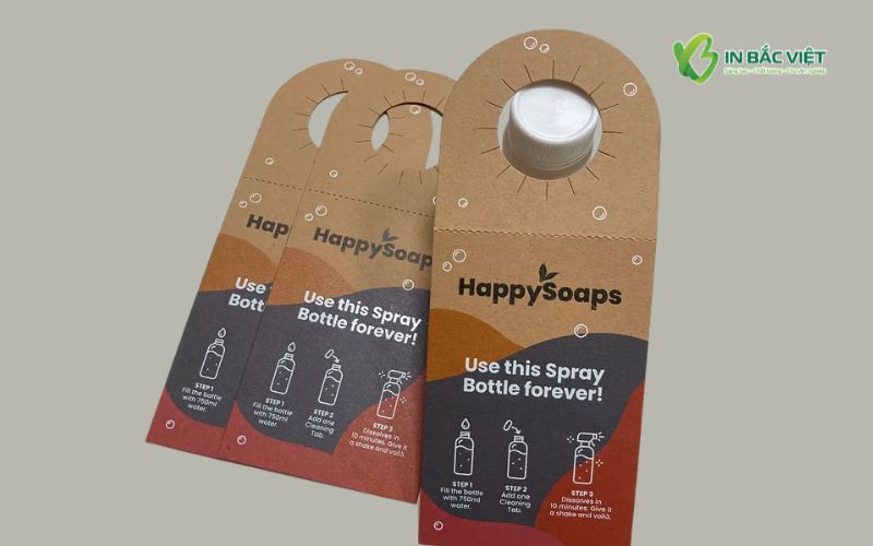 Thẻ treo cổ chai lọ in giấy Kraft thân thiện môi trường