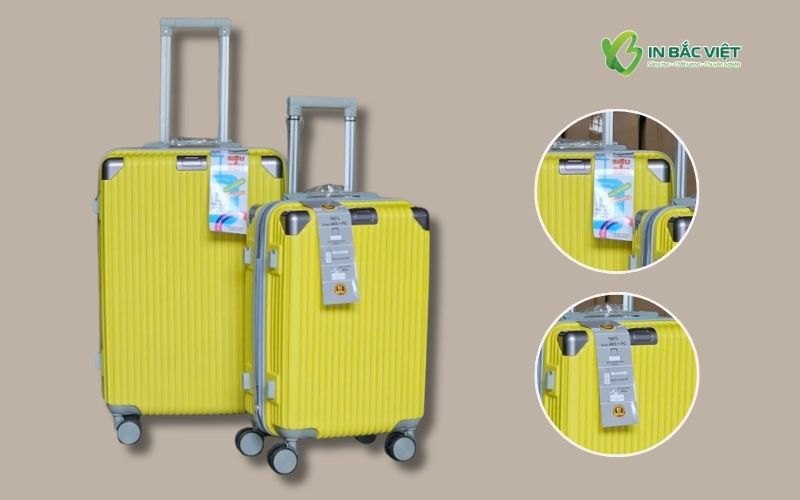 Tag treo vali cán bóng nổi bật trên sản phẩm