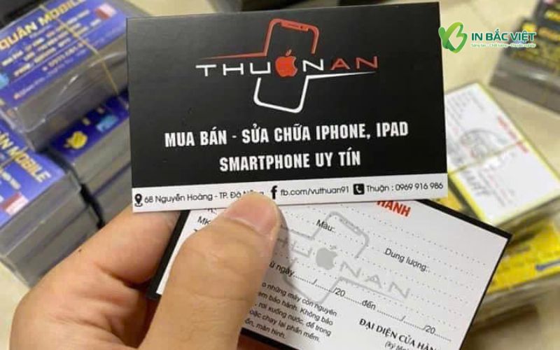Thẻ bảo hành iPhone iPad smartphone thiết kế nhỏ gọn cho cửa hàng điện thoại