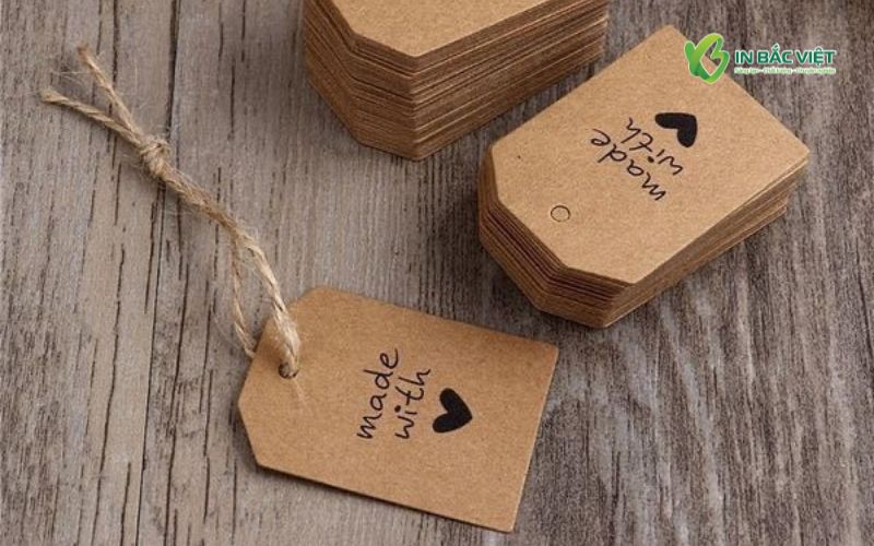 Thẻ treo kraft đục lỗ xỏ dây dành cho sản phẩm handmade