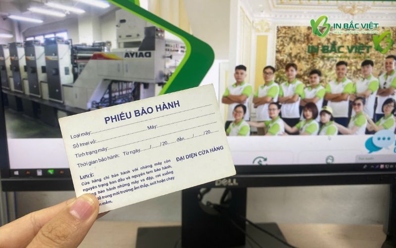 Thiết kế và in phiếu bảo hành điện thoại trọn gói tại In Bắc Việt Hà Nội