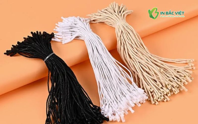 Dây cotton gắn mác nhiều màu