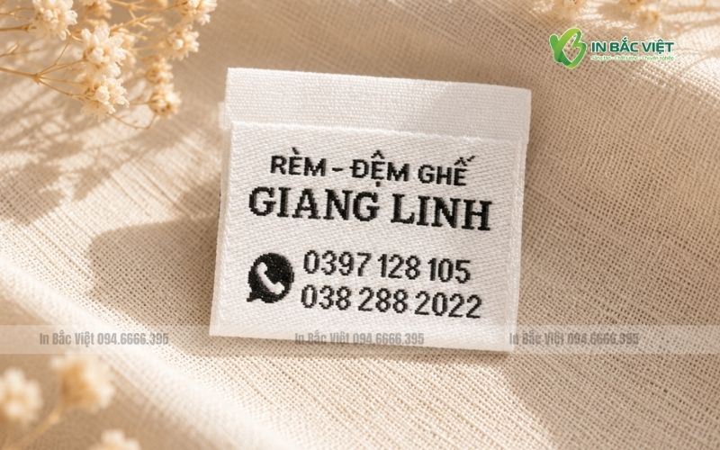 Nhãn dệt Cotton cho rèm, đệm ghế và phụ kiện nội thất