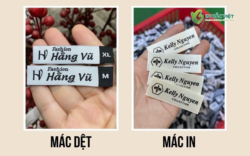 So sánh mác dệt và mác in, nên chọn loại nào phù hợp