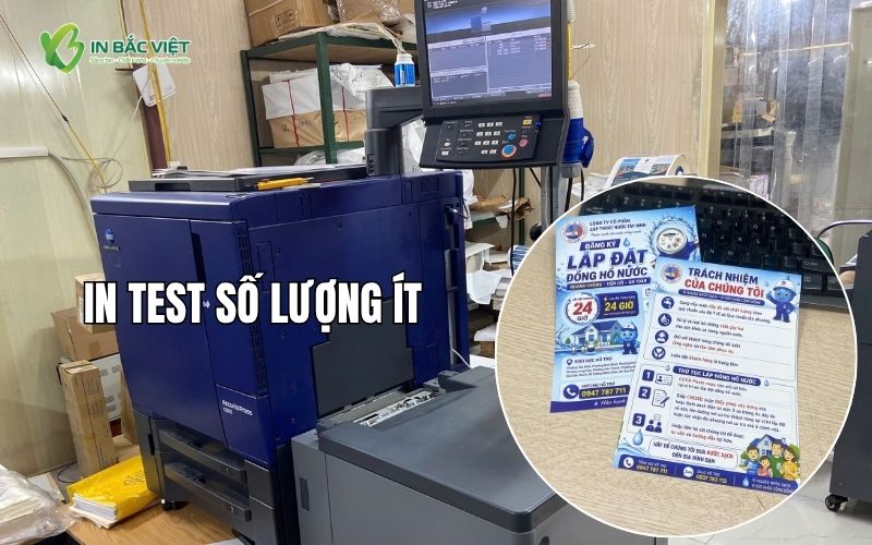 In test tờ rơi số lượng ít tại Xưởng In Bắc Việt