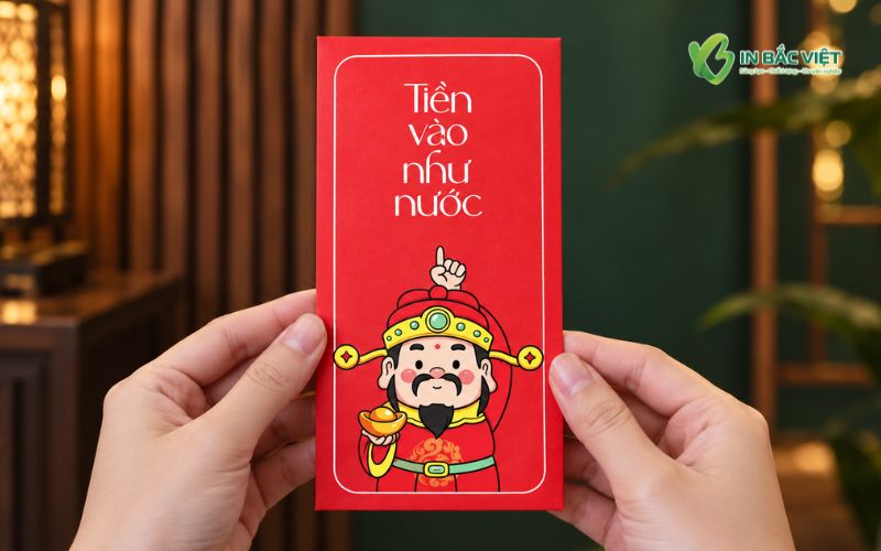 Phong bao lì xì hình Thần Tài ngộ nghĩnh