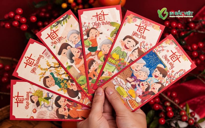 Bộ phong bao lì xì Tết 2027 phong cách truyền thống