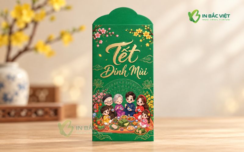 Bao lì xì phong cách Tết truyền thống đẹp