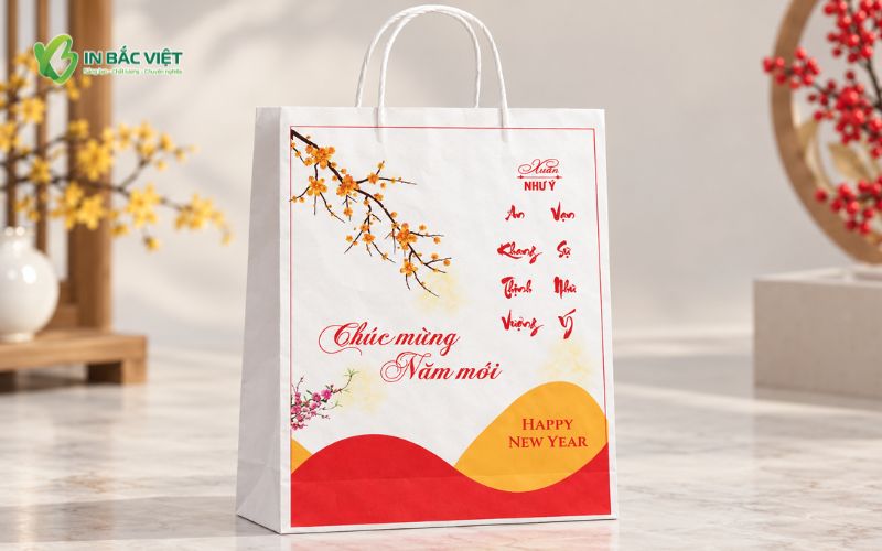Mẫu túi giấy đựng lịch Tết Đinh Mùi 2027