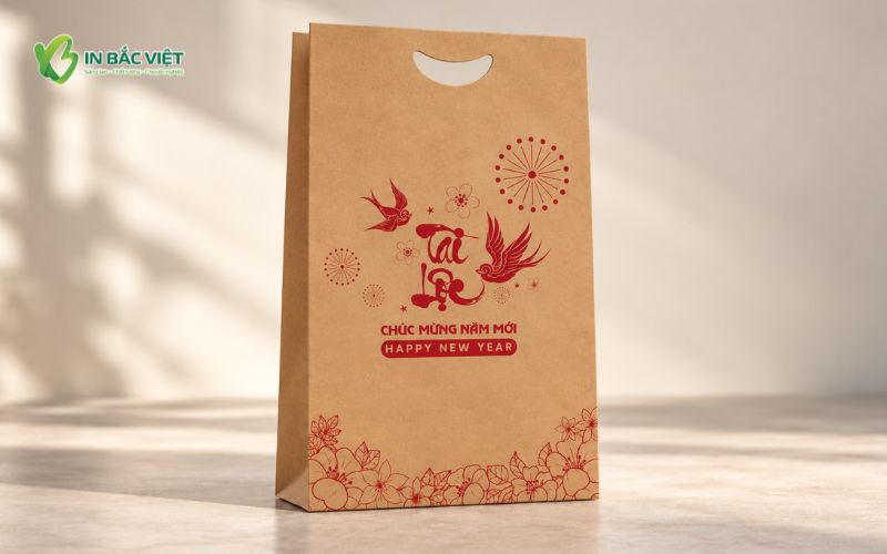 Túi giấy kraft đựng lịch treo tường Tết 2027
