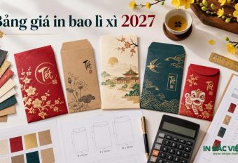 Bảng giá in bao lì xì 2027 theo số lượng và chất liệu