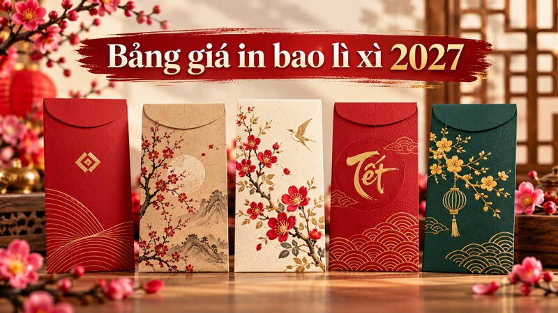 Bảng giá in bao lì xì 2027 theo số lượng và chất liệu